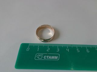 Vintage Soviet Rose Gold Ring 14K 583 Diamond Size 9.  75 (19.  6 mm) Russian USSR 4