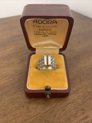 Rare Vintage Anna Greta Eker Sterling Silver Modernist Ring - Scandinavian