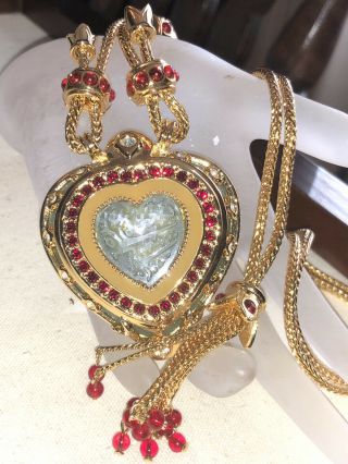 Vtg Elizabeth Liz Taylor Avon Shah Jehan Pendant Necklace Signed Jewelry No Box