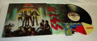 Kiss " Love Gun " 1977 Casablanca Nblp - 7057 Lp With Gun & Insert