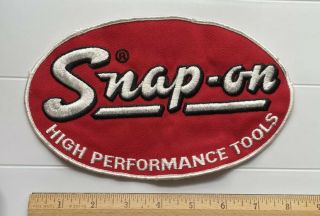 Snap - On High Performance Tools 8.  25” Long Red Embroidered Back Jacket Patch