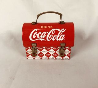 Vintage Collectible Coca Cola Tin Box Small - Logo Drink Coca Cola.