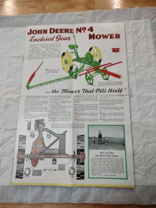 1934 John Deere Haying Machines Fold Out Sales Brochure 2