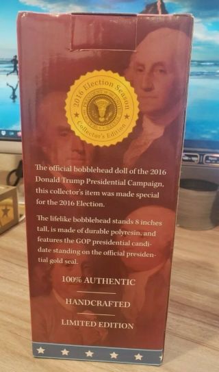 2016 Donald Trump For President BOBBLEHEAD - Collectors Edition NEAR 3