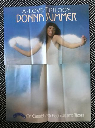 Donna Summer A Love Trilogy 1976 Music Industry Huge Oversized Fold Open Poster