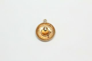 Vintage 18k SOMBRERO Mexican Gold Charm - Quality Heavy Gold Charm 4