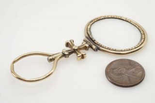 LOVELY ANTIQUE GEORGIAN ENGLISH GOLD QUIZZER / MAGNIFYING GLASS c1820 2