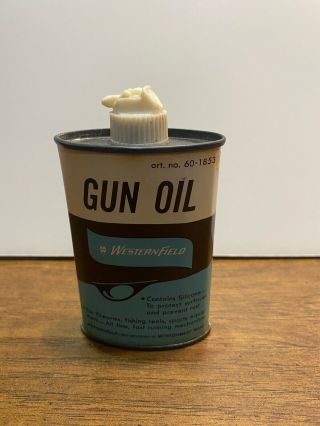 Vintage Westernfield Gun Oil Tin 3oz