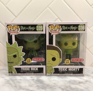 Funko Pop Toxic Rick And Morty Target Exclusives 335 336
