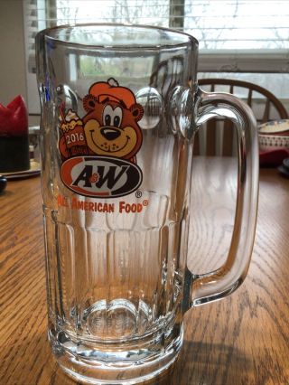 Vintage A&w Root Beer " All American Food " 20 Oz Heavy Glass Mug 2016 Special