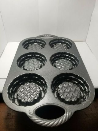Nordic Ware Aluminum Shortcake Cakelet Baskets Pan,  3 Cups,  Baking Muffin Pan
