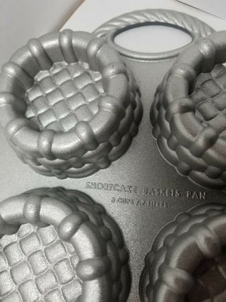 Nordic Ware Aluminum Shortcake Cakelet Baskets Pan,  3 Cups,  Baking Muffin Pan 2