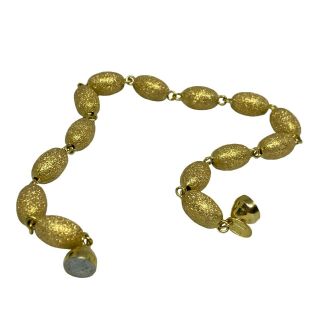 14K Gold Italian Florentine Link Bracelet With Magnetic Clasp 2