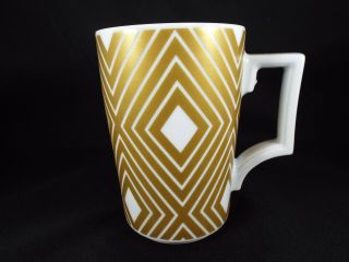 2013 Starbucks White Gold Coffee Mug Cup By Rosanna Made In Germany 12 Oz