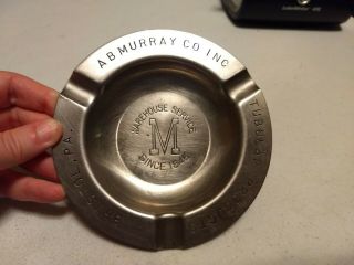 Vintage A.  B.  Murray Co Tubular Products Bristol PA Advertising Metal Ashtray 2