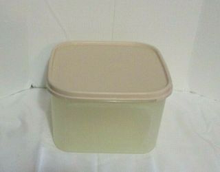 Tupperware Square Modular Mates Container 11 Cup 1620 W/pink Ivory Lid Seal
