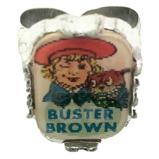 Vintage 1960’s Buster Brown Shoes Stop & Go Flicker Flasher Premium Plastic Ring