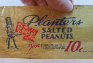 Planters Pennant Brand Salted Peanuts 10 Cents Bag