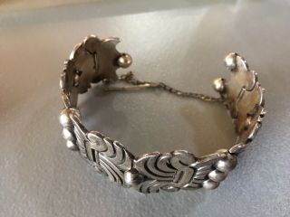 Hector Aguilar Taxco Mexico Sterling Silver Maguey Bracelet 108.  9 Grams