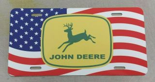John Deere - American Flag License Plate
