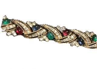 Vintage Ciner Moghul Jewels Of India Jeweled Bracelet