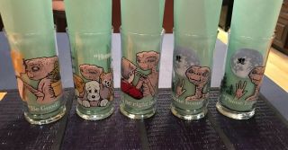 Set Of 5 E.  T.  Limited Edition Pizza Hut Collector’s Series Drinking Glasses 1982
