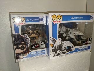 Funko Pop Thunderjaw 634 And Aloy 635 Gamestop Exclusive Playstation