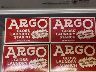 Vintage Argo Gloss Laundry Starch,  1 Lb.