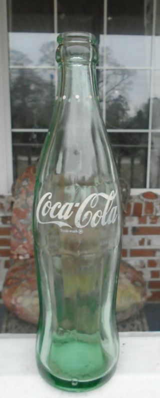 Vintage 12 Fl Oz.  Light Green Abbeville Sc White Label Coca - Cola Coke Bottle