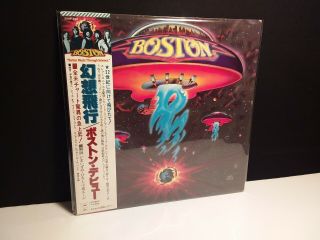 Boston " Self - Titled Debut " Lp Japan - Obi Nm - Audiophile - Vinyl Japanese Look Third