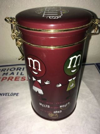 Sealable M&m " S Tin,  2011,  Stick Figures " Melt In Your Mouth " Rare Htf