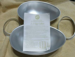 Wilton,  Cake Pan,  Chocolate Mold,  3 - D Easter Egg Pan,  Stand Rings,  W/directions 1994