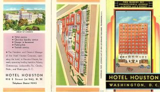Hotel Houston Washington Dc Vintage Travel Brochure Photos Rates