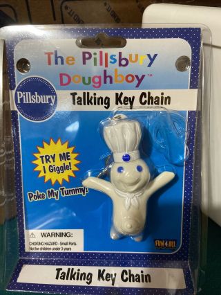 Pillsbury Doughboy Talking Key Chain 1999 - Giggles Fun4all - Nib