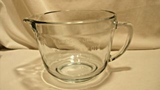 Anchor Hocking 8 Cup 2 Quart Measuring Cup Batter Bowl Clear Glass