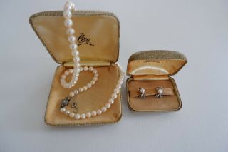 Ciro Cultured Pearl Necklace & Earring Set,  - C1930/40 
