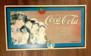 Vintage Drink Coca Cola Delicious And Refreshing All The Year Round Tin Sign