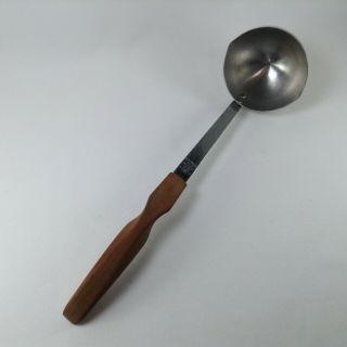 Cutco No 15 Soup Ladle Stainless Steel Brown Wood Handle Vintage 12 " Usa