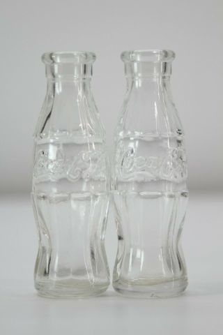 Vintage Mini Cocacola Glass Bottles - Set Of 2 - Coke Soda