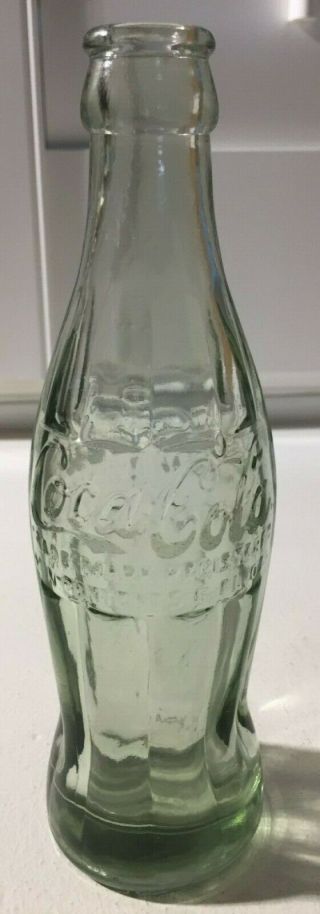 Coca Cola Bottle Nov.  16 1915 Smokey Green Rare Vernon California (Los Angeles) 2