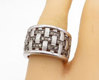 Effy 925 Sterling Silver - Vintage.  50 Carat Diamonds Ring Sz 8 - R17055