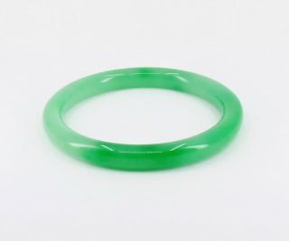 Vintage Chinese Apple Green Jadeite Jade Bangle Bracelet