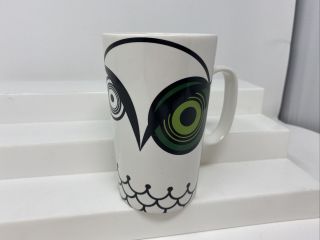 Starbucks Owl 16 Oz Grande Coffee Mug Tea Cup Green Eye Limited Edition 2014 Guc