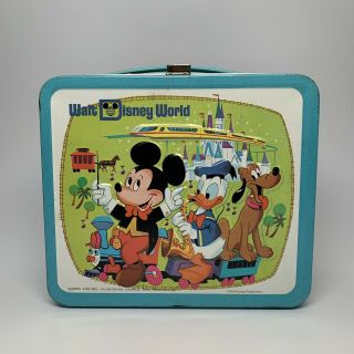 Vintage Walt Disney World Lunch Box 1976 Aladdin W/thermos