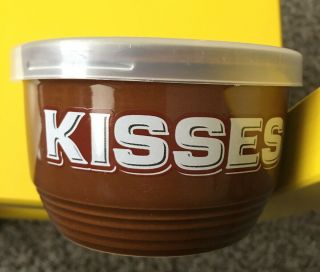 Hershey Kisses Candy Brown Ice Cream Bowl With Lid Container Small Dish
