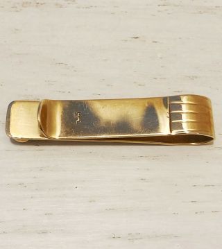 Estate men ' s 14k yellow gold Gray star sapphire Tie Clasp 10.  2 g 2