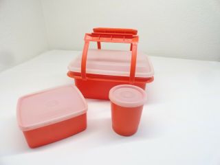 Vintage Tupperware Pack N Carry Lunch Box 1254