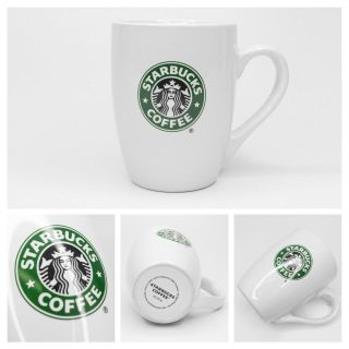 Starbucks Coffee Cup Mug 2010 Mermaid Siren Logo White Green 10.  2 Fl.  Oz.
