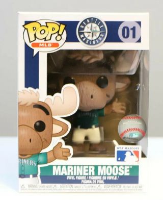 Mariner Moose 01 Funko Pop Seattle Mariners Mascot Vinyl Figure Vaulted Mlb