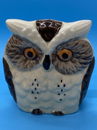 Vintage Owl Napkin Holder Japan Enesco Ceramic
